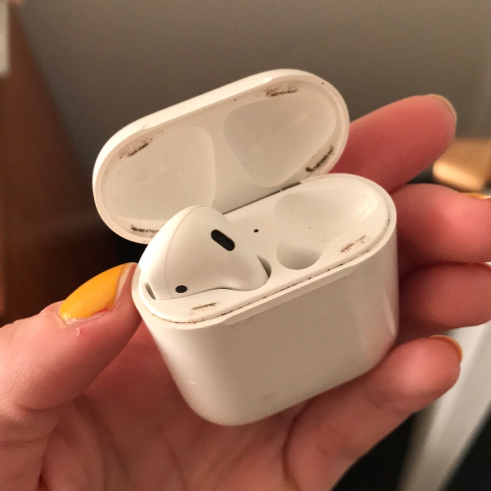 Left AirPod and case